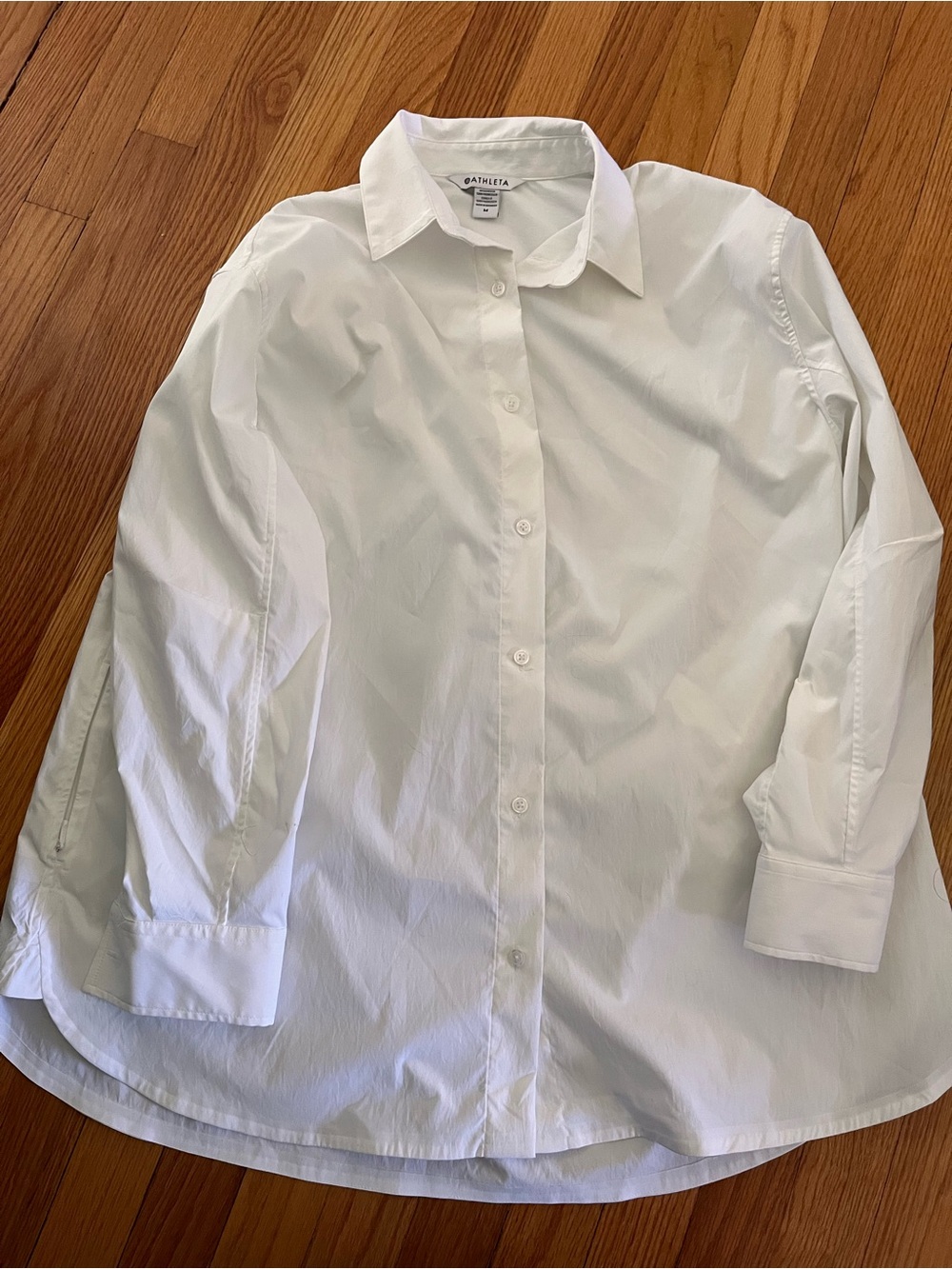 Athleta Crisp White Button-Down Shirt Size Medium